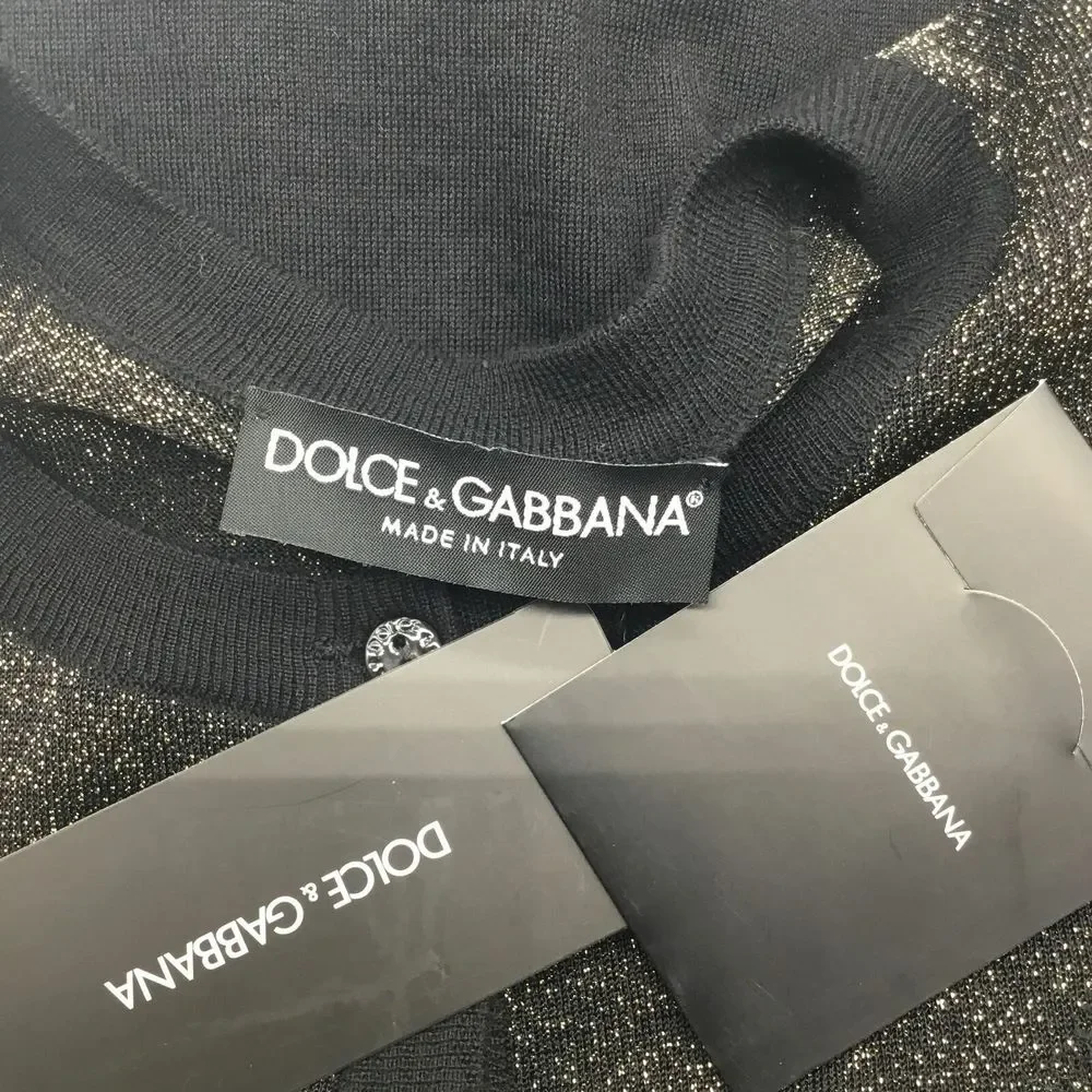 Dolce & Gabbana Black Lace Knit Cardigan - Picture 4 of 4